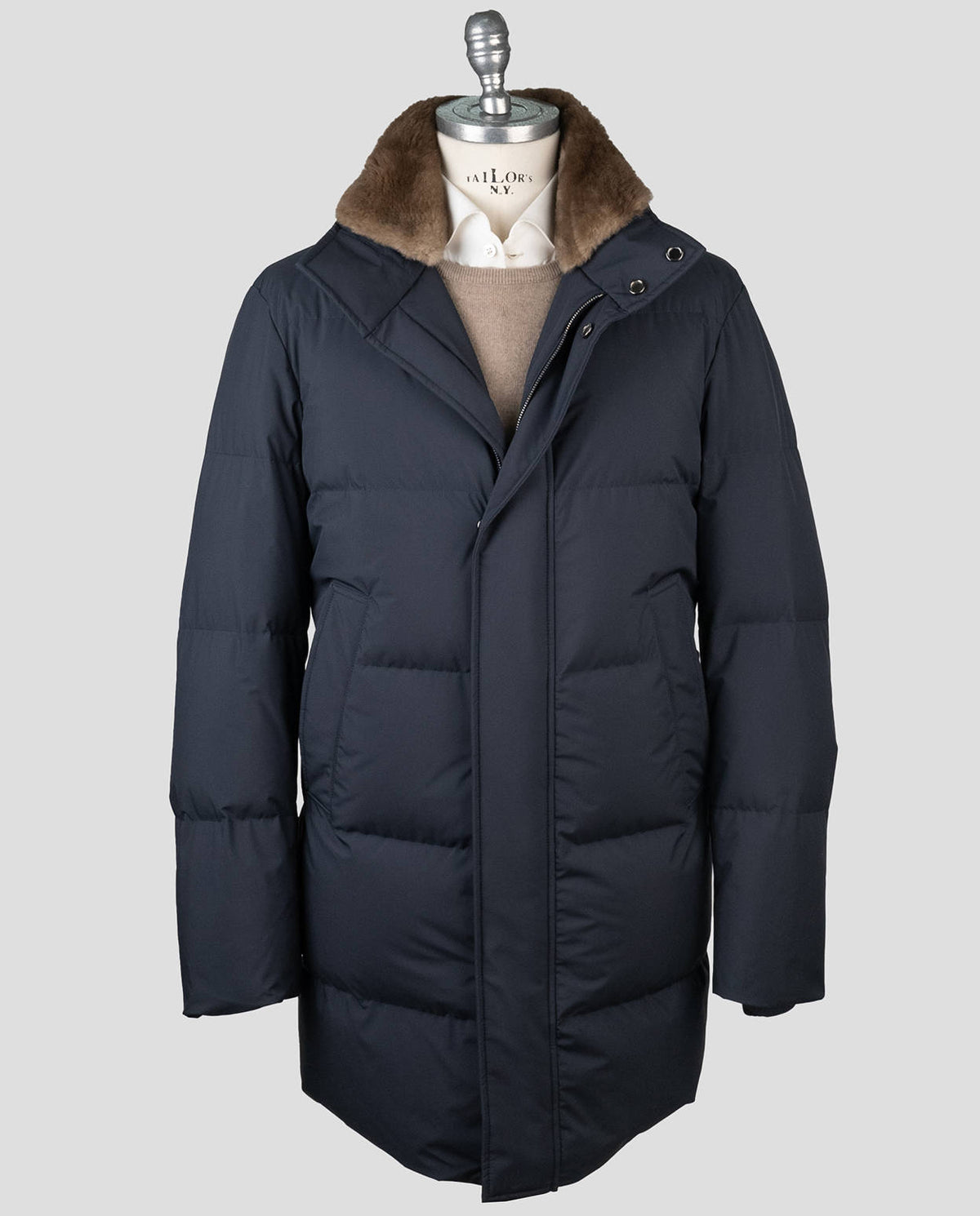 Cesare Attolini Cesare Attolini Blue Navy Pl Beaver Fur Coat Blue Navy 000