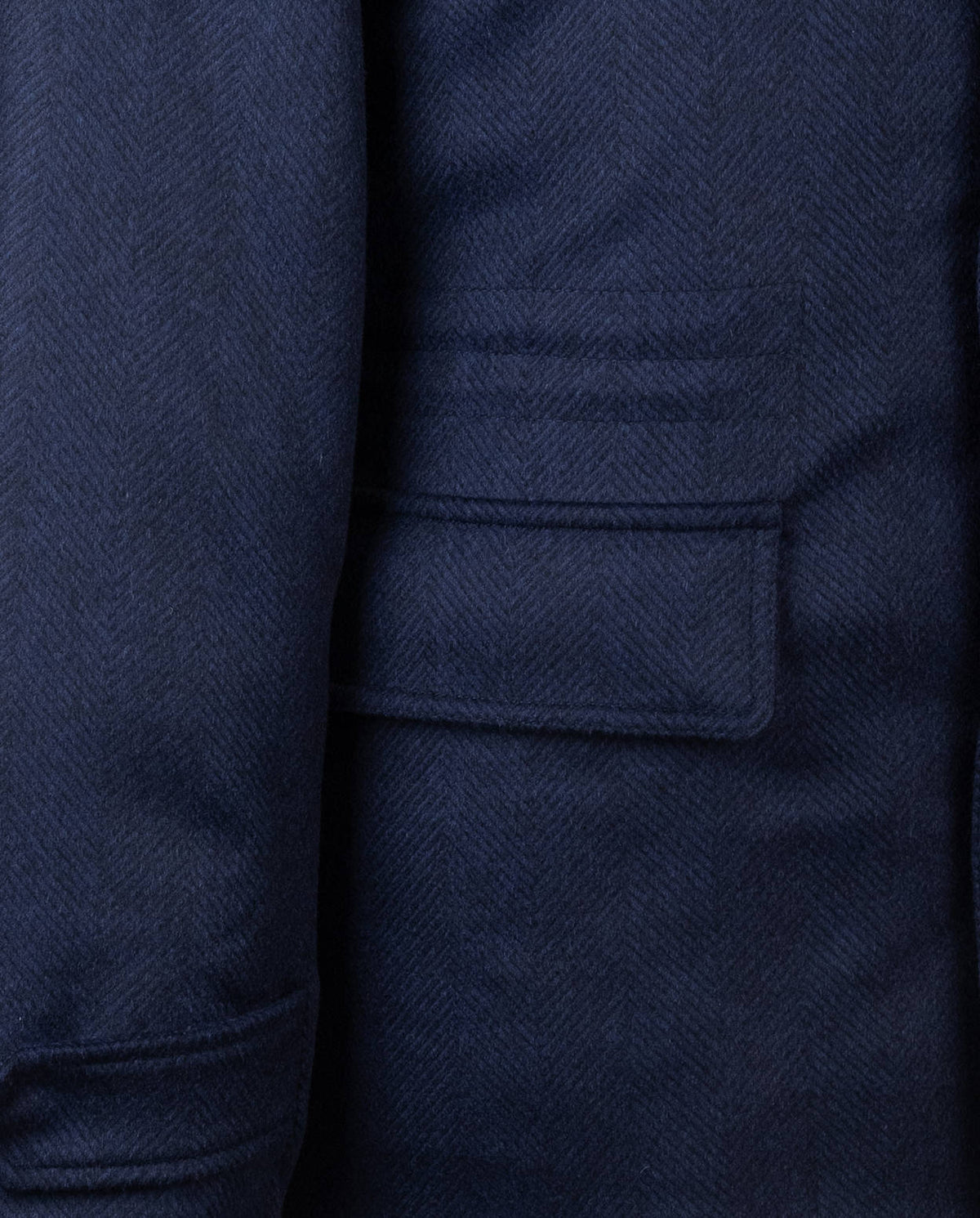 Cesare Attolini Blue Cashmere Beaver Fur Coat
