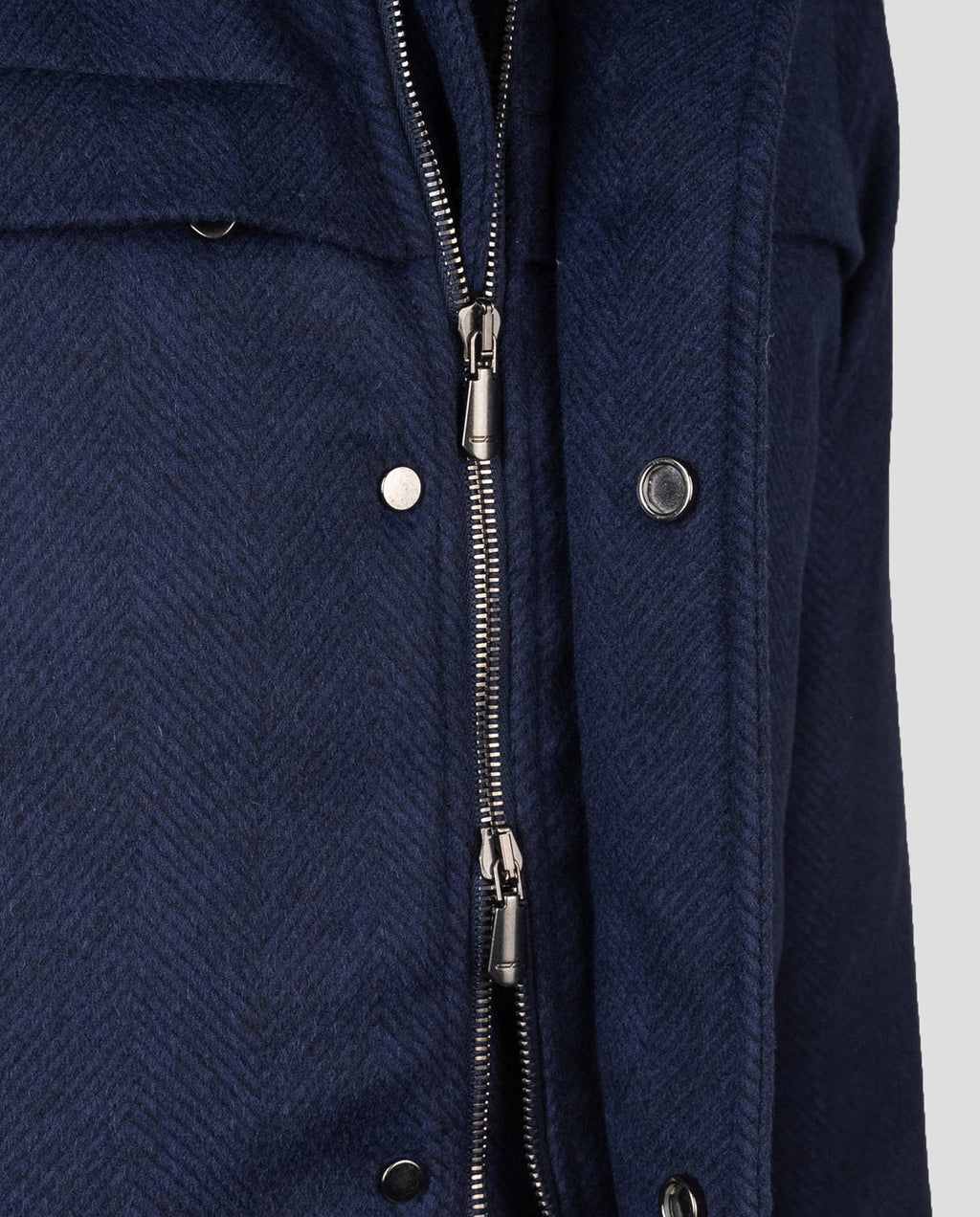 Cesare Attolini Blue Cashmere Beaver Fur Coat