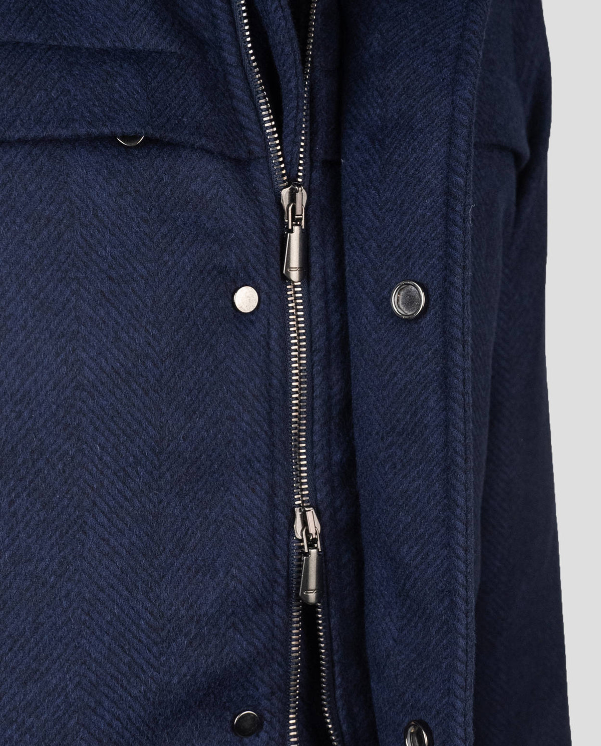 Cesare Attolini Blue Cashmere Beaver Fur Coat