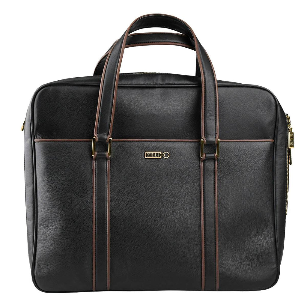 Zilli Zilli Black Leather Briefcase Black 000
