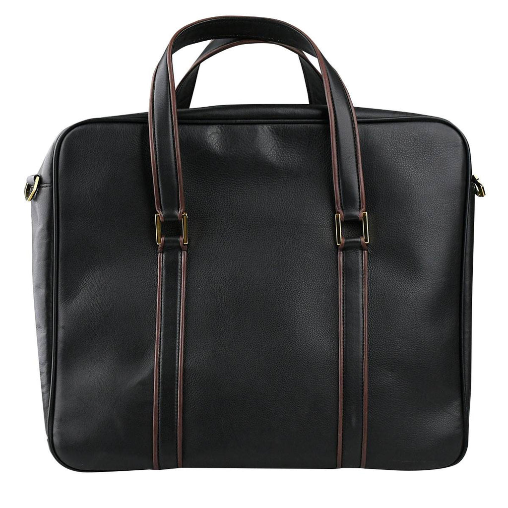 Zilli Black Leather Briefcase