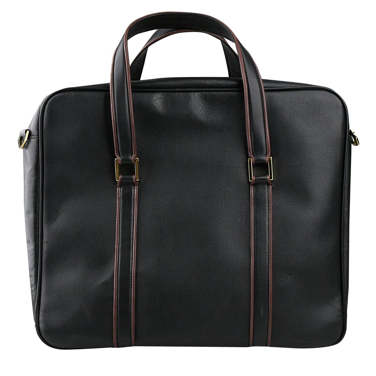 Zilli Black Leather Briefcase
