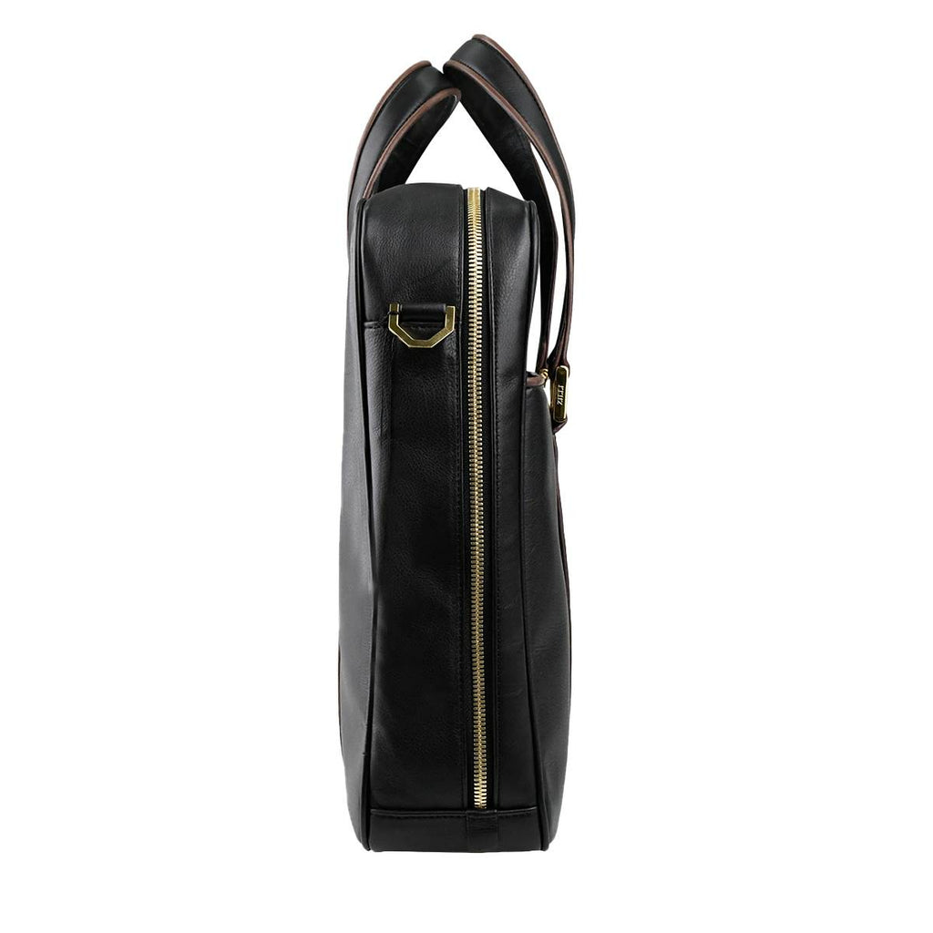 Zilli Black Leather Briefcase