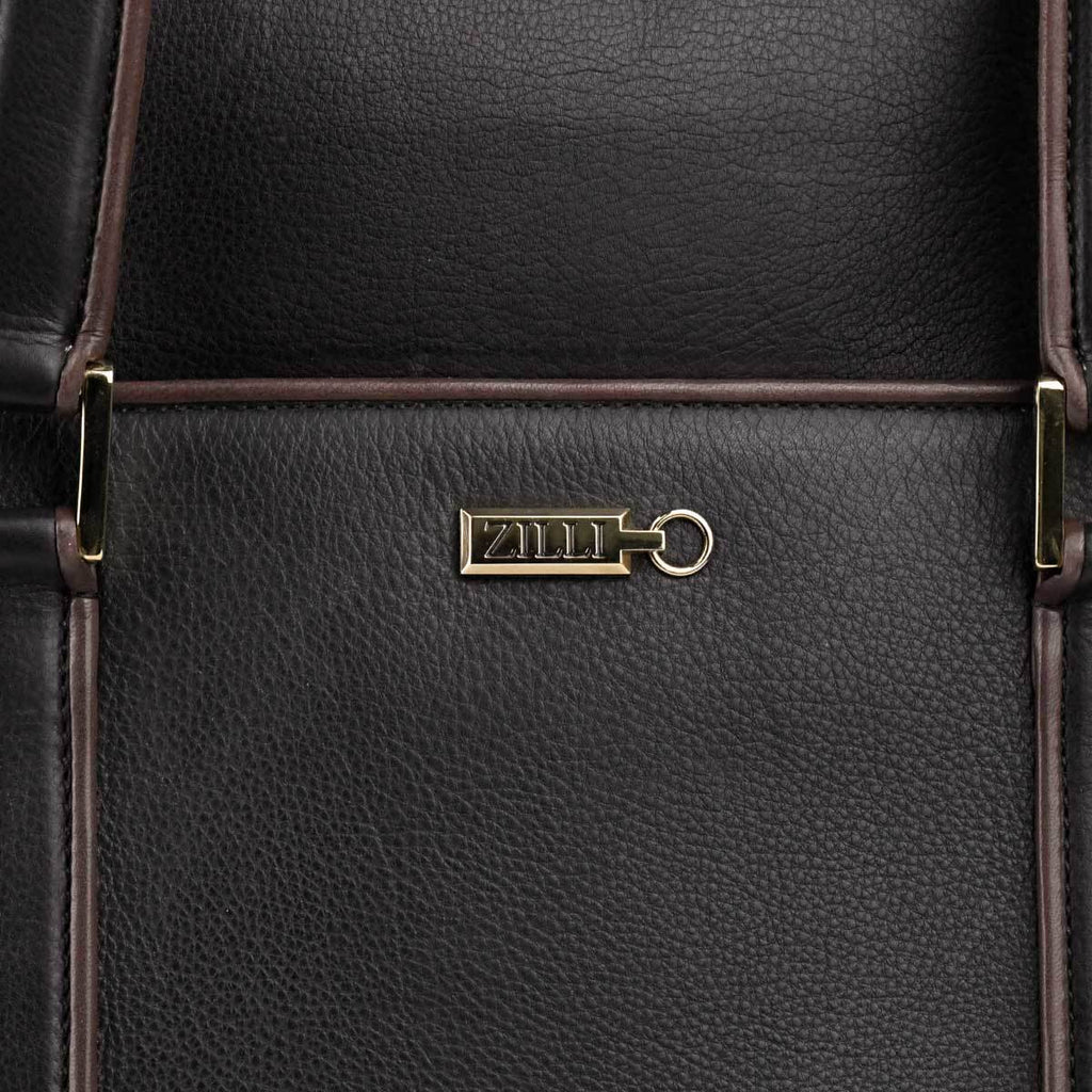 Zilli Black Leather Briefcase