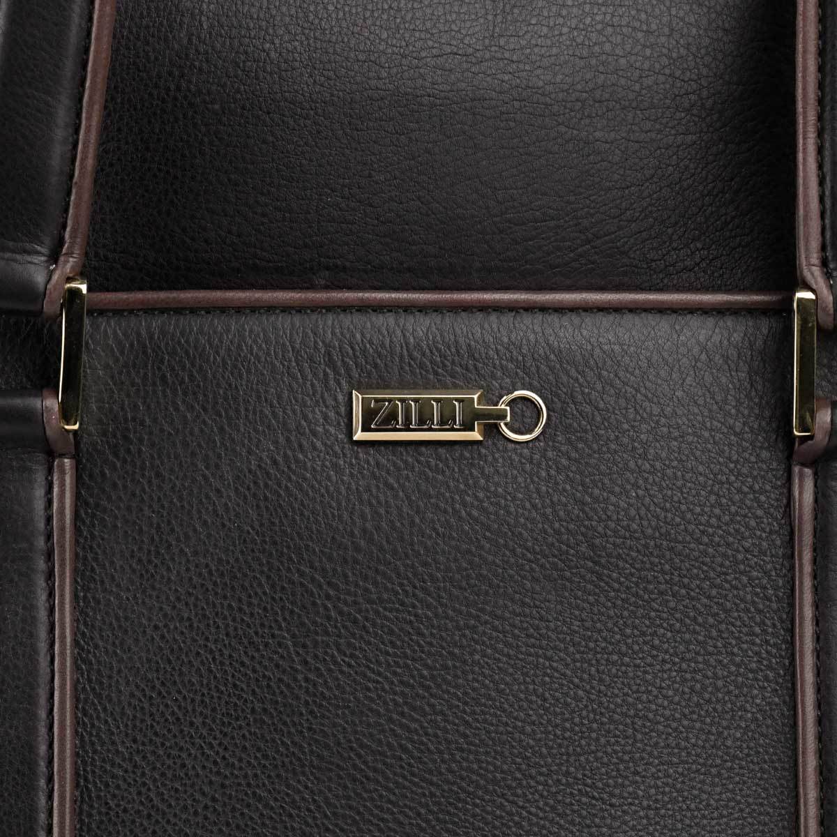 Zilli Black Leather Briefcase