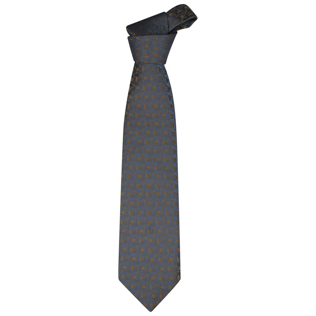 Zilli Zilli Light Blue Gold Silk Tie Light Blue/Gold 000