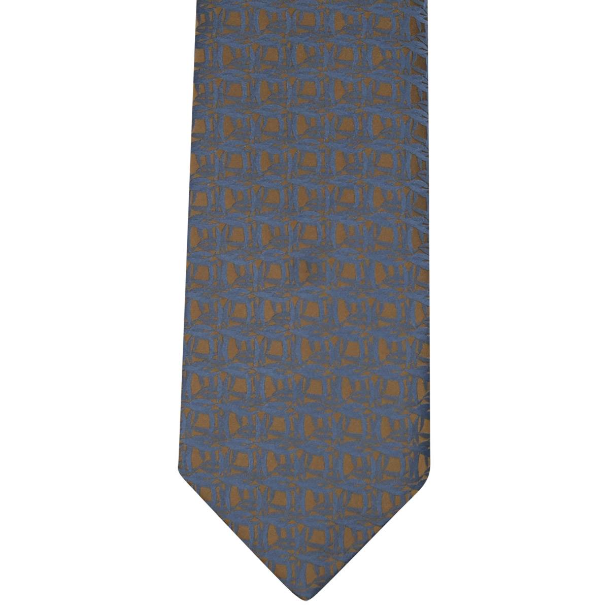 Zilli Zilli Light Blue Gold Silk Tie Light Blue/Gold 001