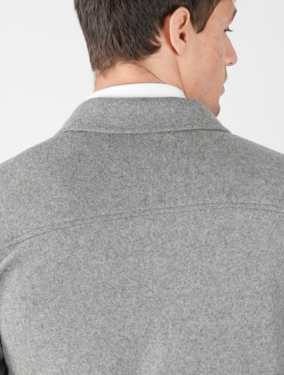 Marco Pescarolo Gray Cashmere Ea Coat
