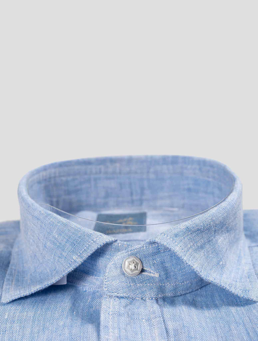 Barba Napoli Barba Napoli Light Blue Linen Shirt Light Blue 001