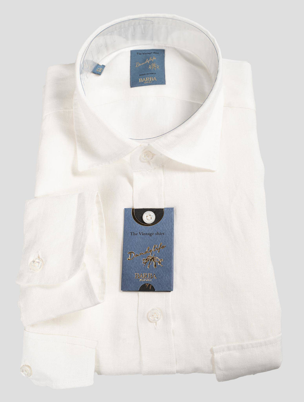 Barba Napoli White Linen Shirt