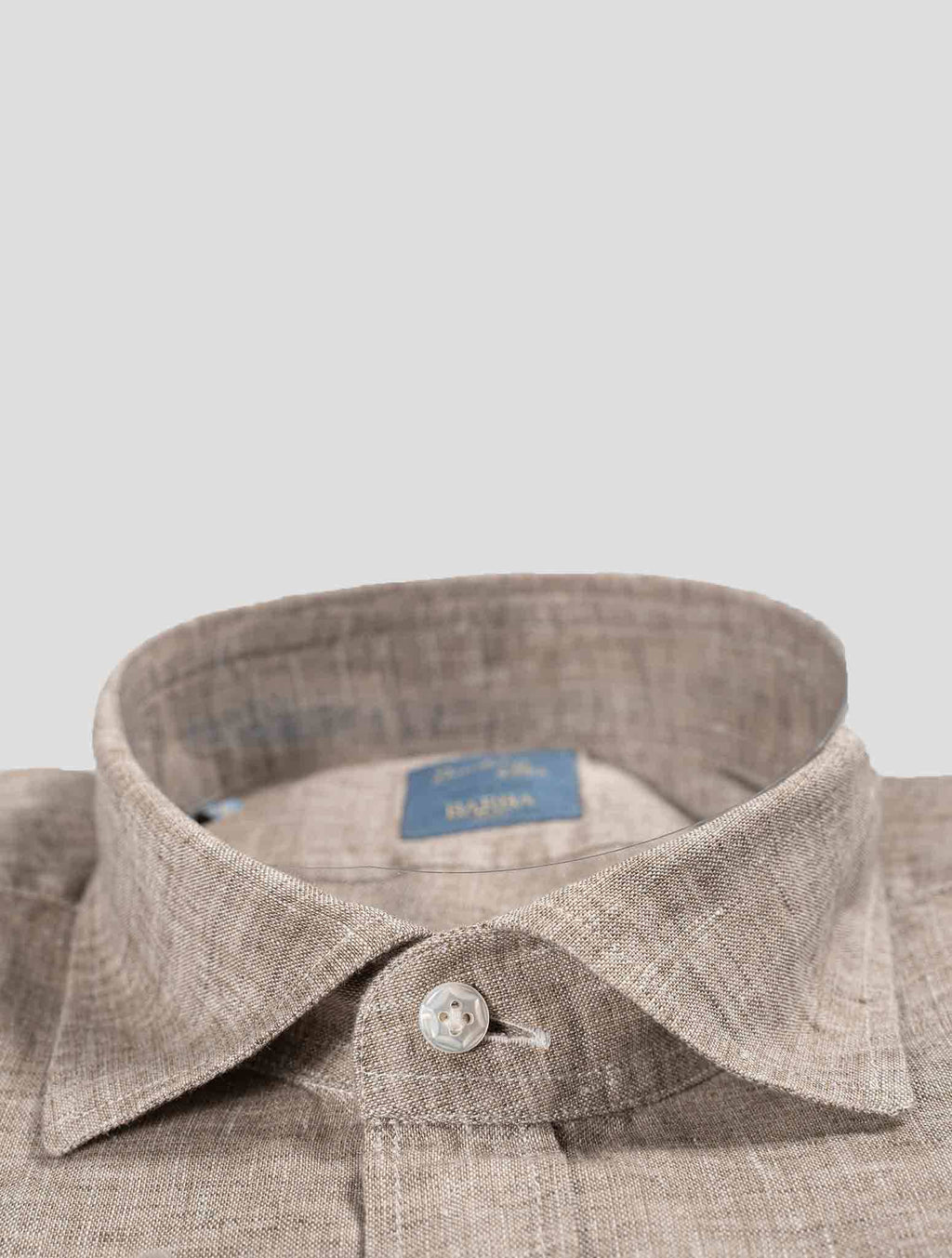 Barba Napoli Barba Napoli Beige Linen Shirt Beige 001