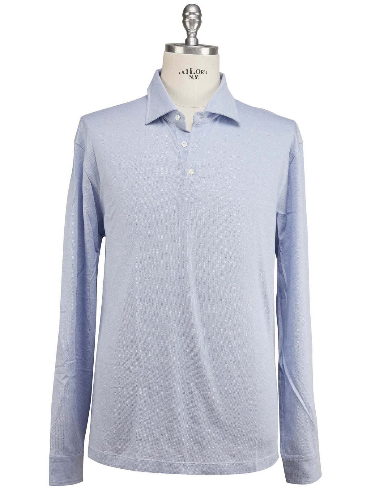 Luigi Borrelli Blue Cotton Polo