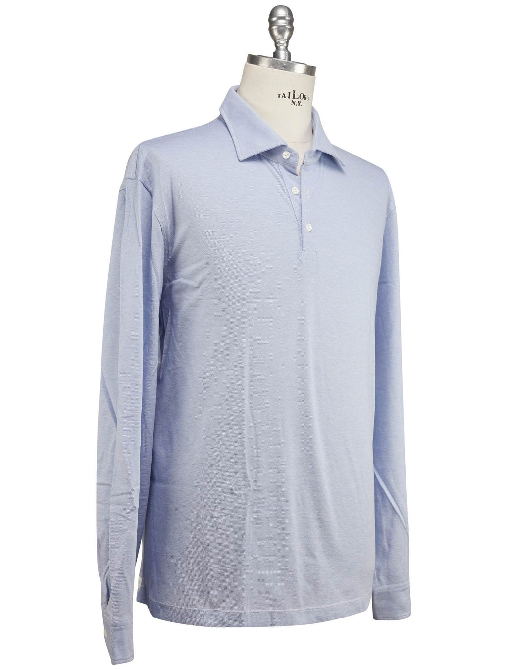 Luigi Borrelli Luigi Borrelli Blue Cotton Polo Blue 001