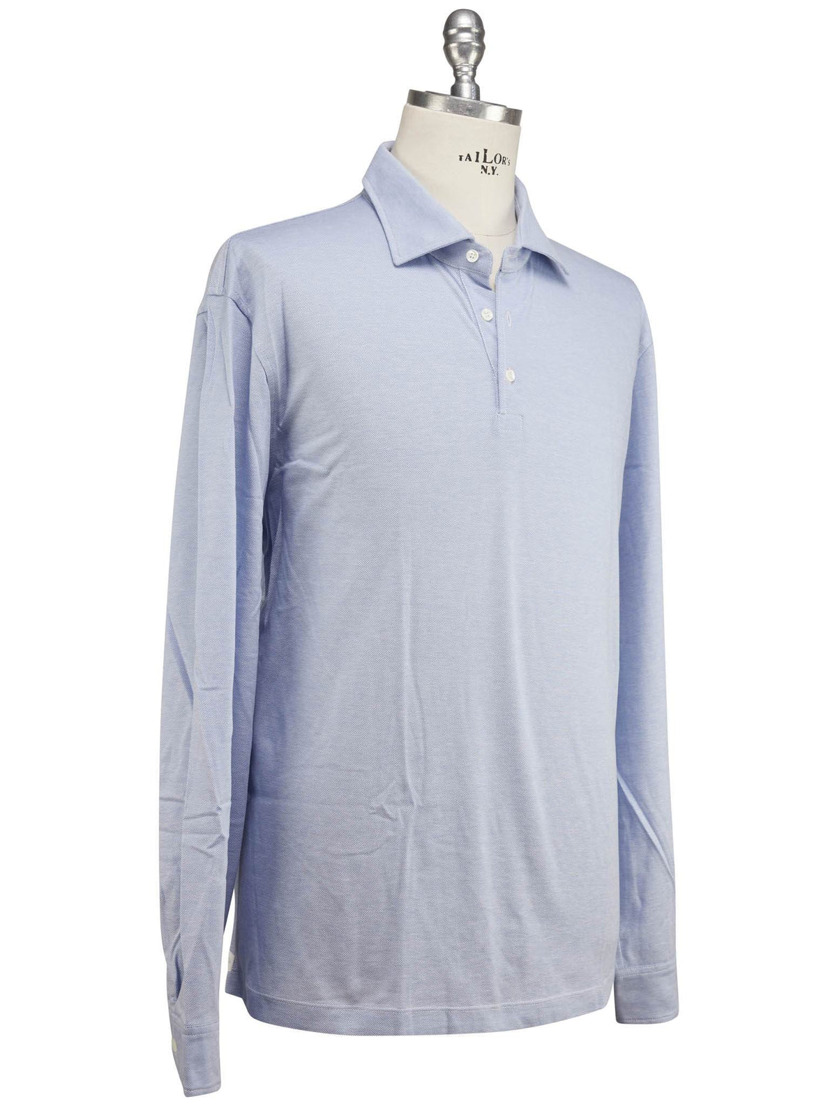 Luigi Borrelli Luigi Borrelli Blue Cotton Polo Blue 001