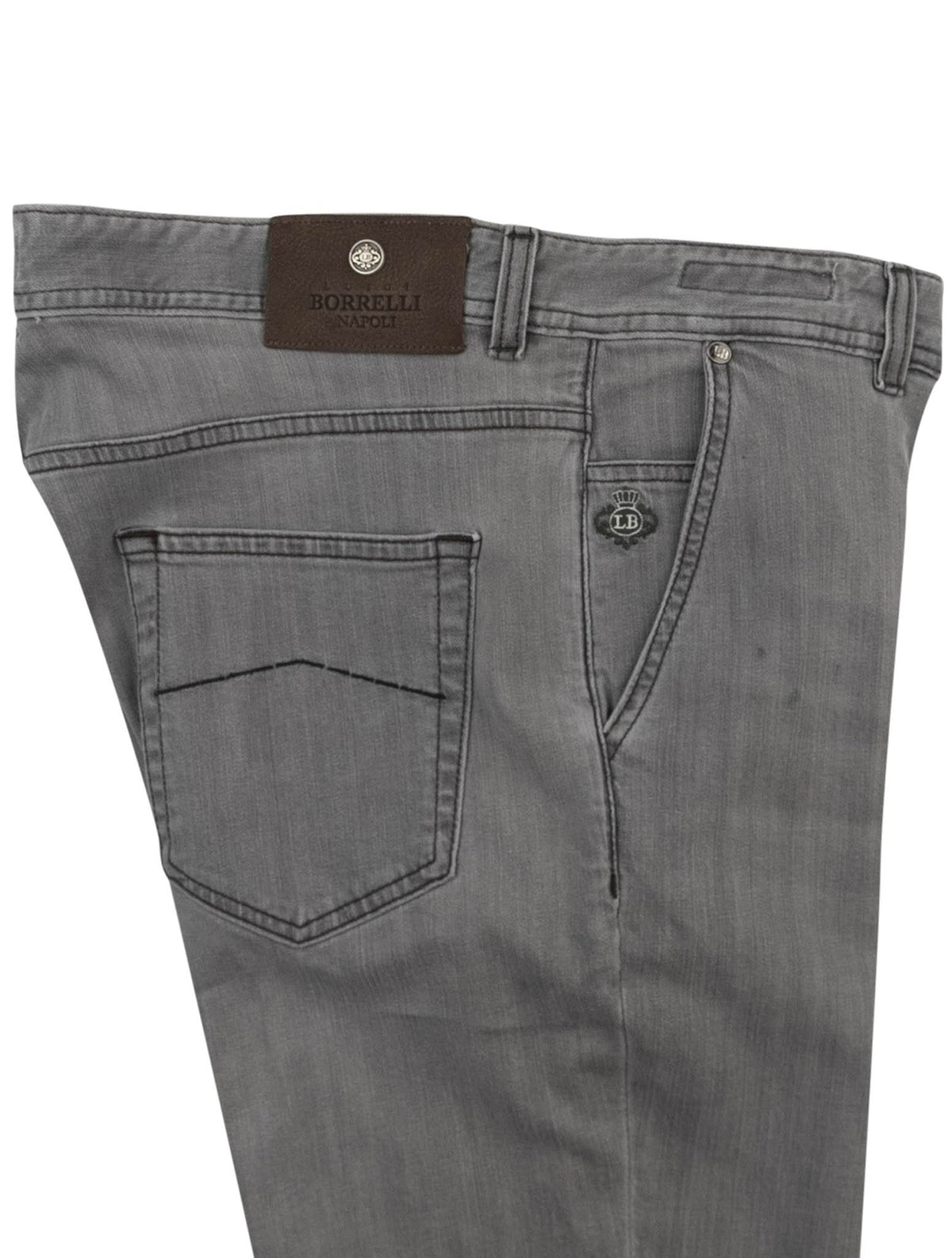 Luigi Borrelli Gray Cotton Ea Jeans