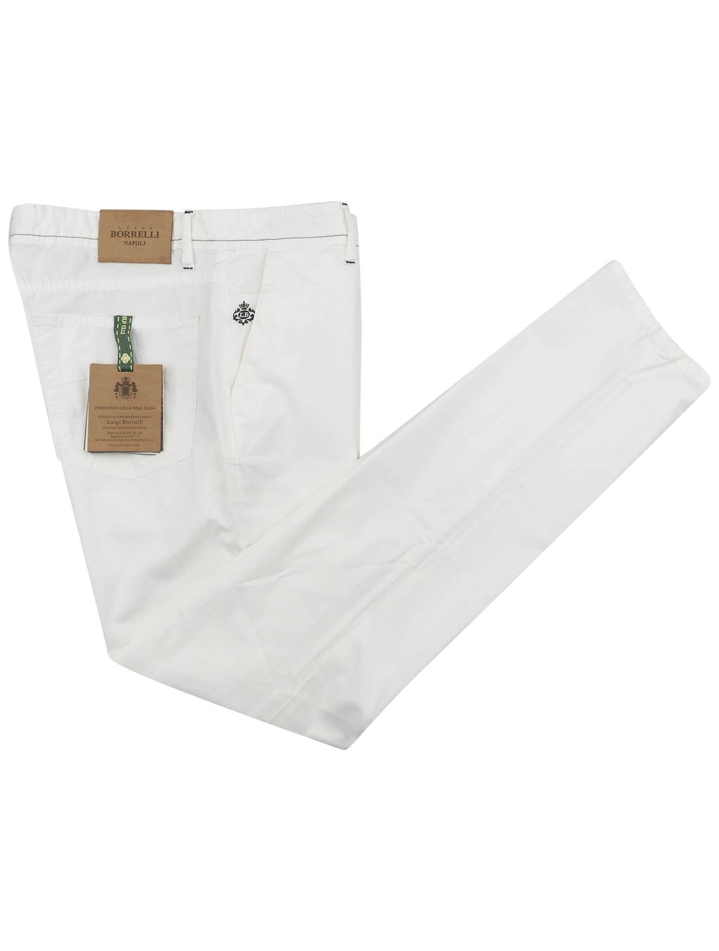 Luigi Borrelli White Cotton Ea Pant
