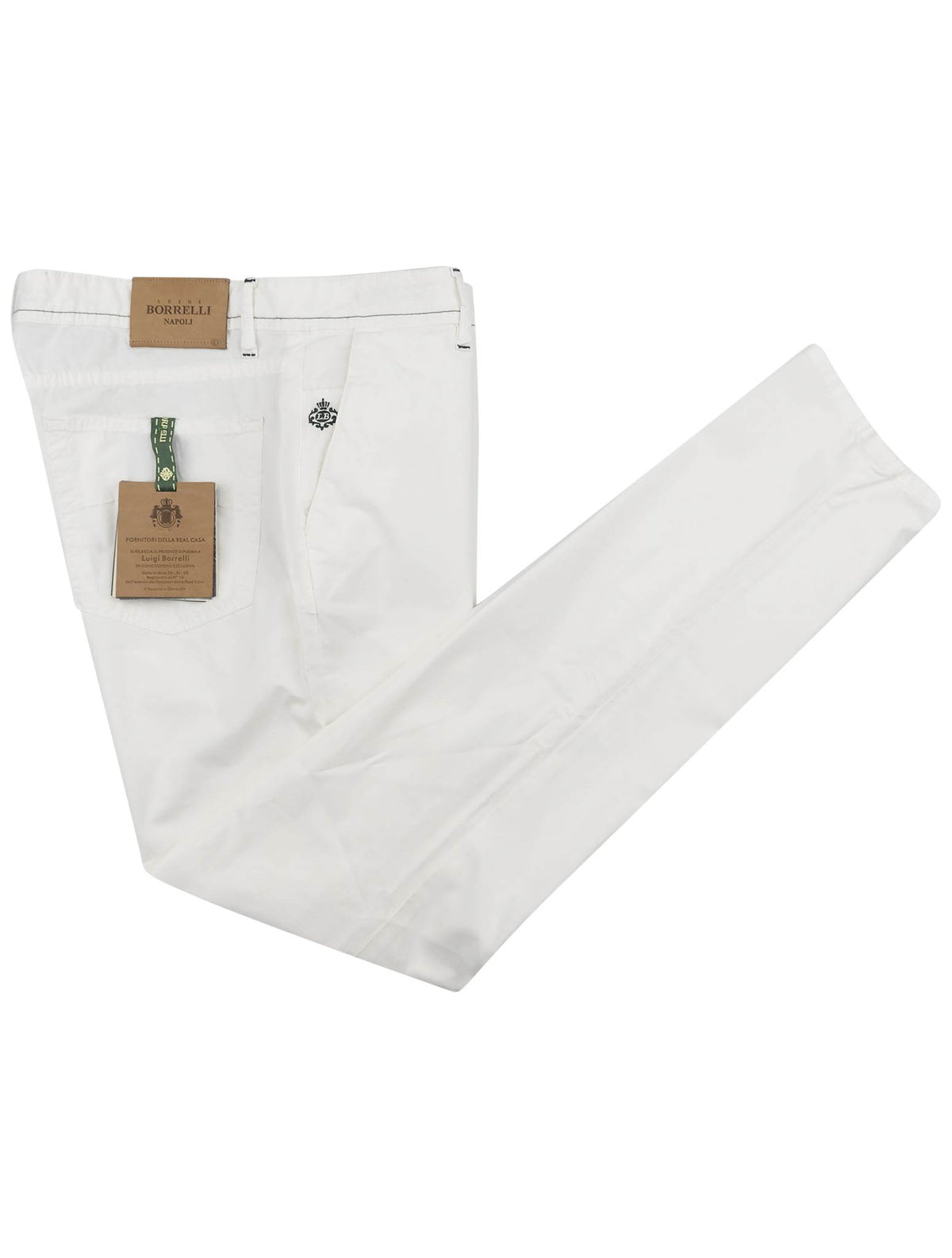 Luigi Borrelli White Cotton Ea Pant
