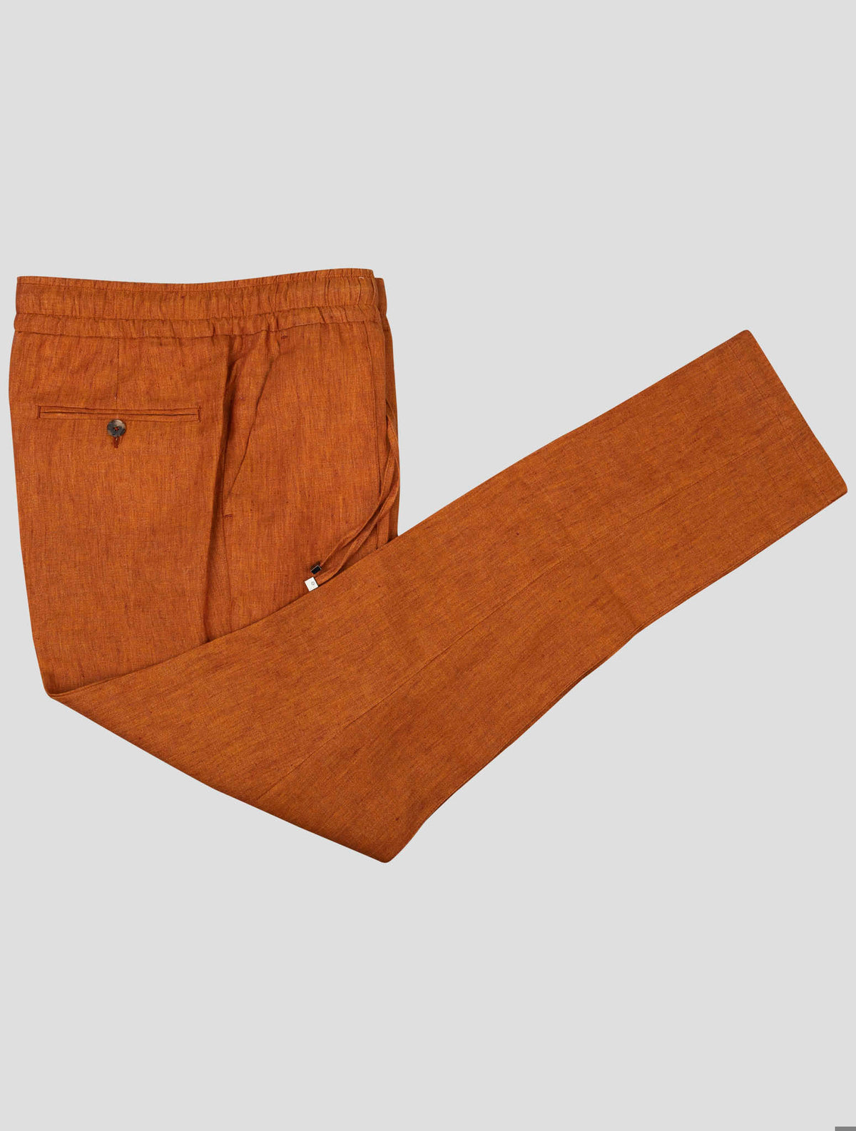 Isaia Orange Linen Pants