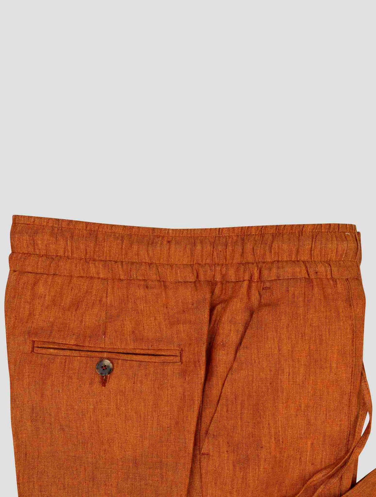 Isaia Orange Linen Pants