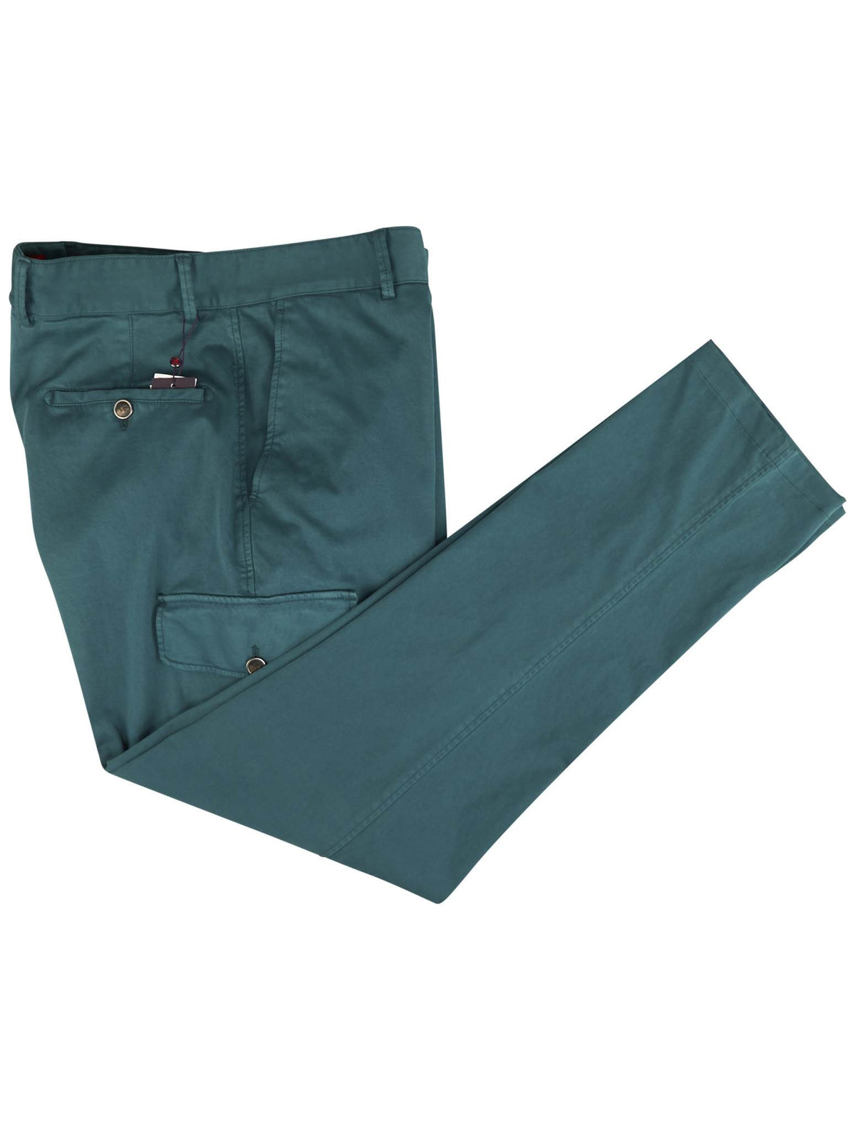 Isaia Green Cotton Cashmere Ea Cargo Pant