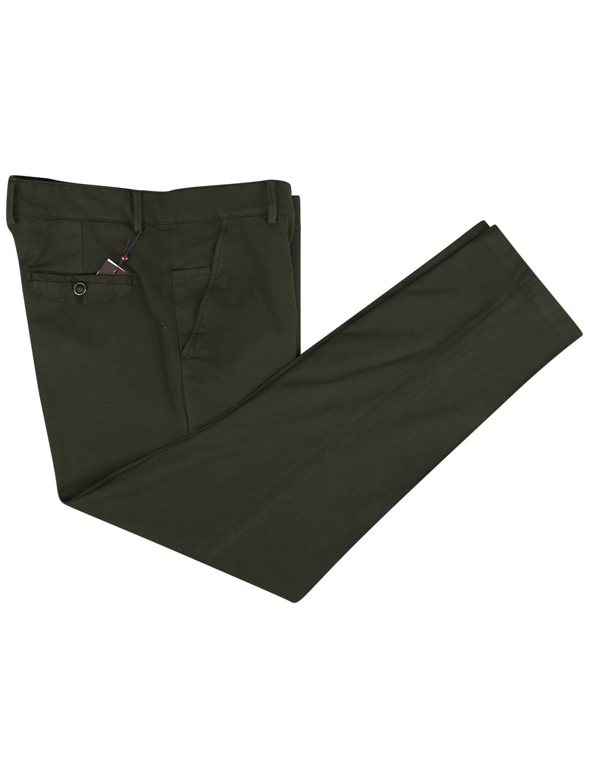 Isaia Green Cotton Cashmere Ea Pant
