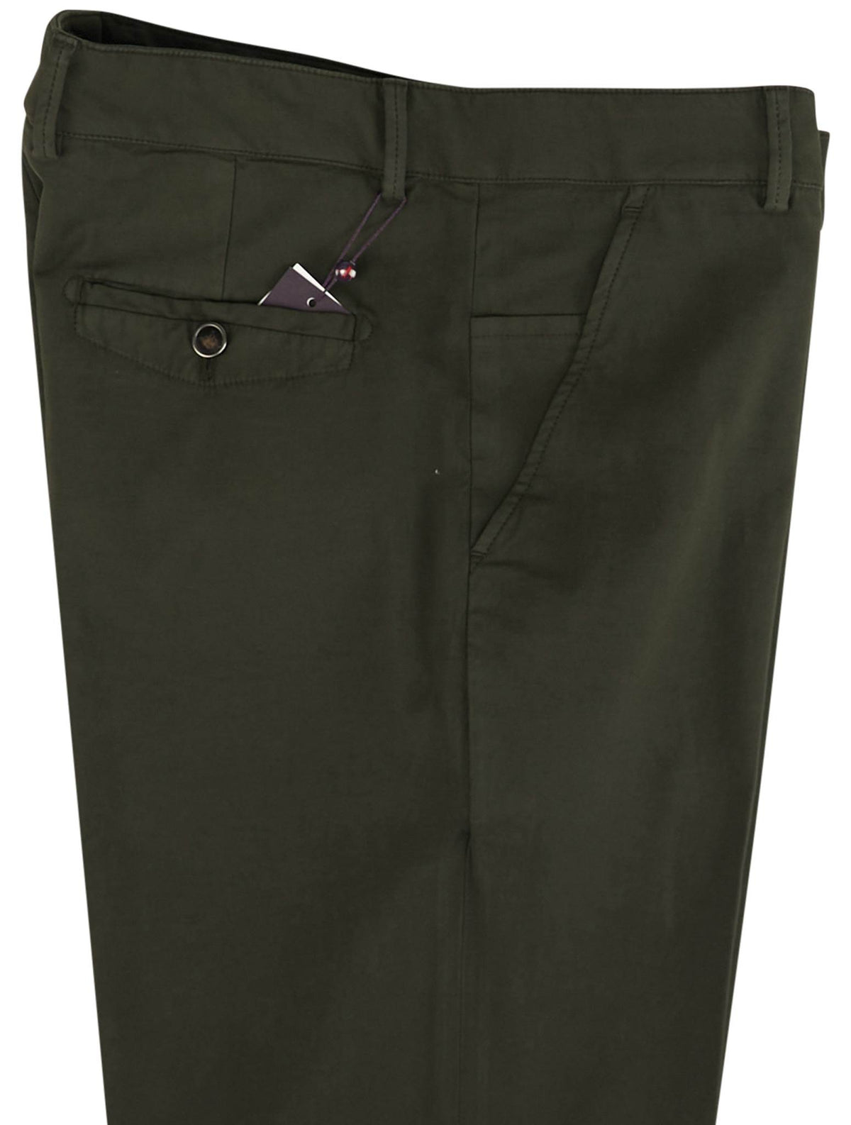 Isaia Green Cotton Cashmere Ea Pant