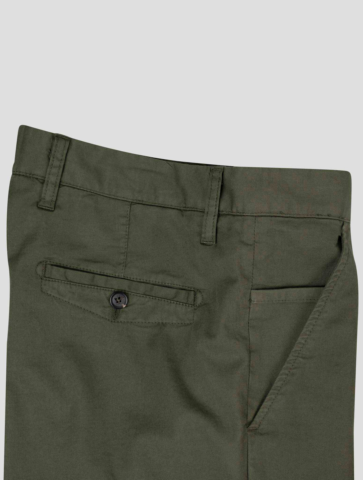 Isaia Green Cotton Ea Pants