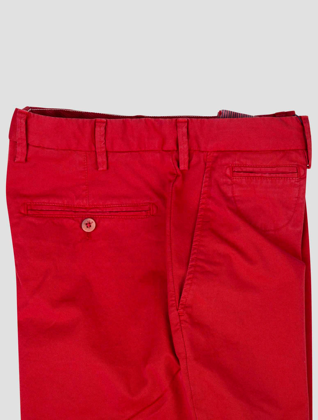 Isaia Red Cotton Ea Short pants