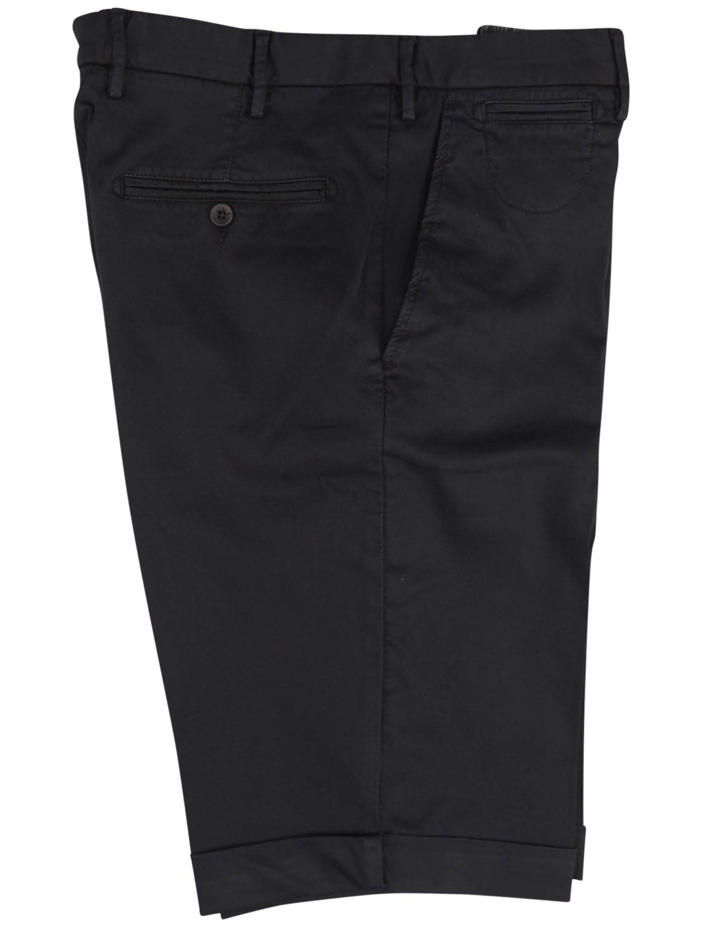 Isaia Black Cotton Ea Short Pant