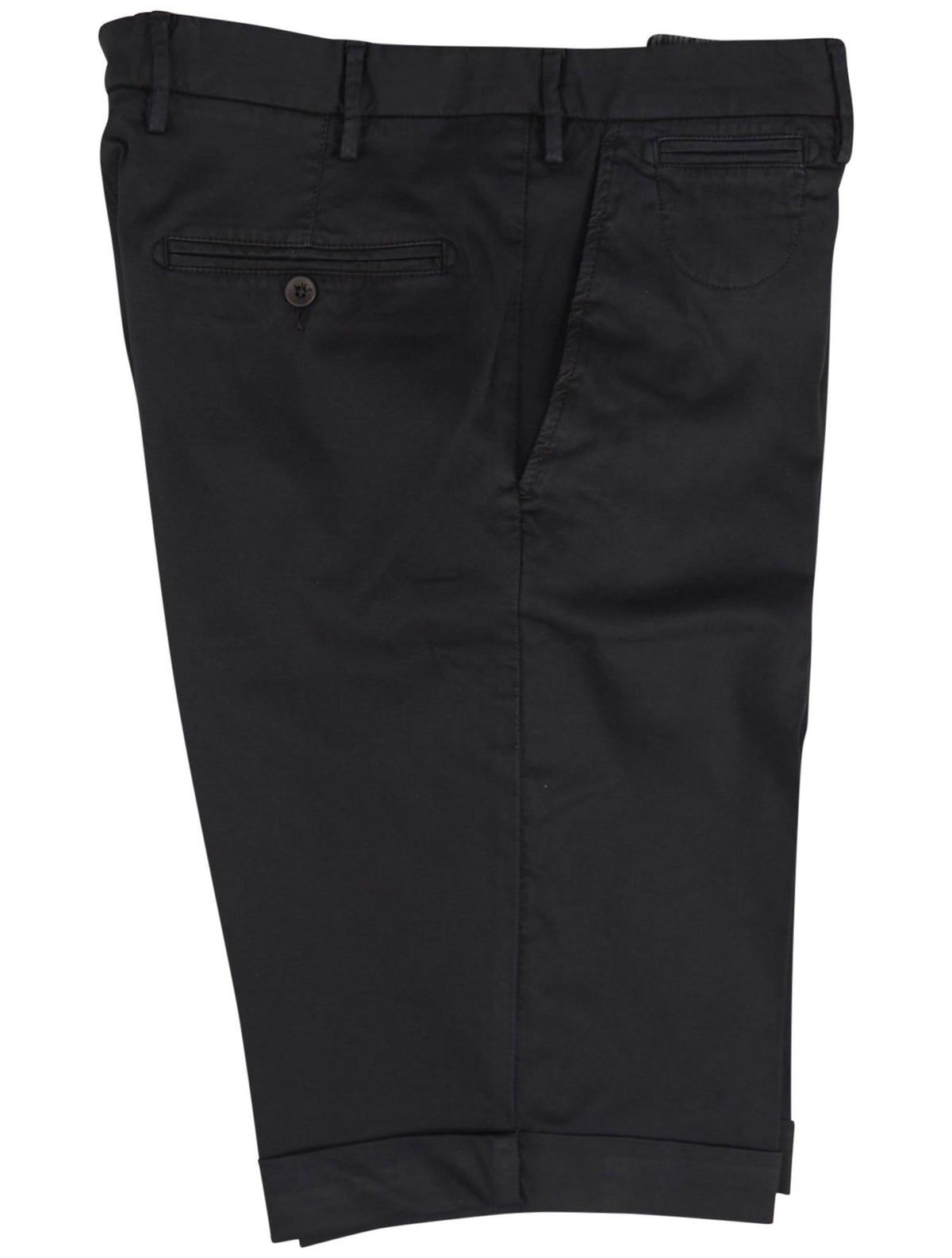 Isaia Black Cotton Ea Short Pant