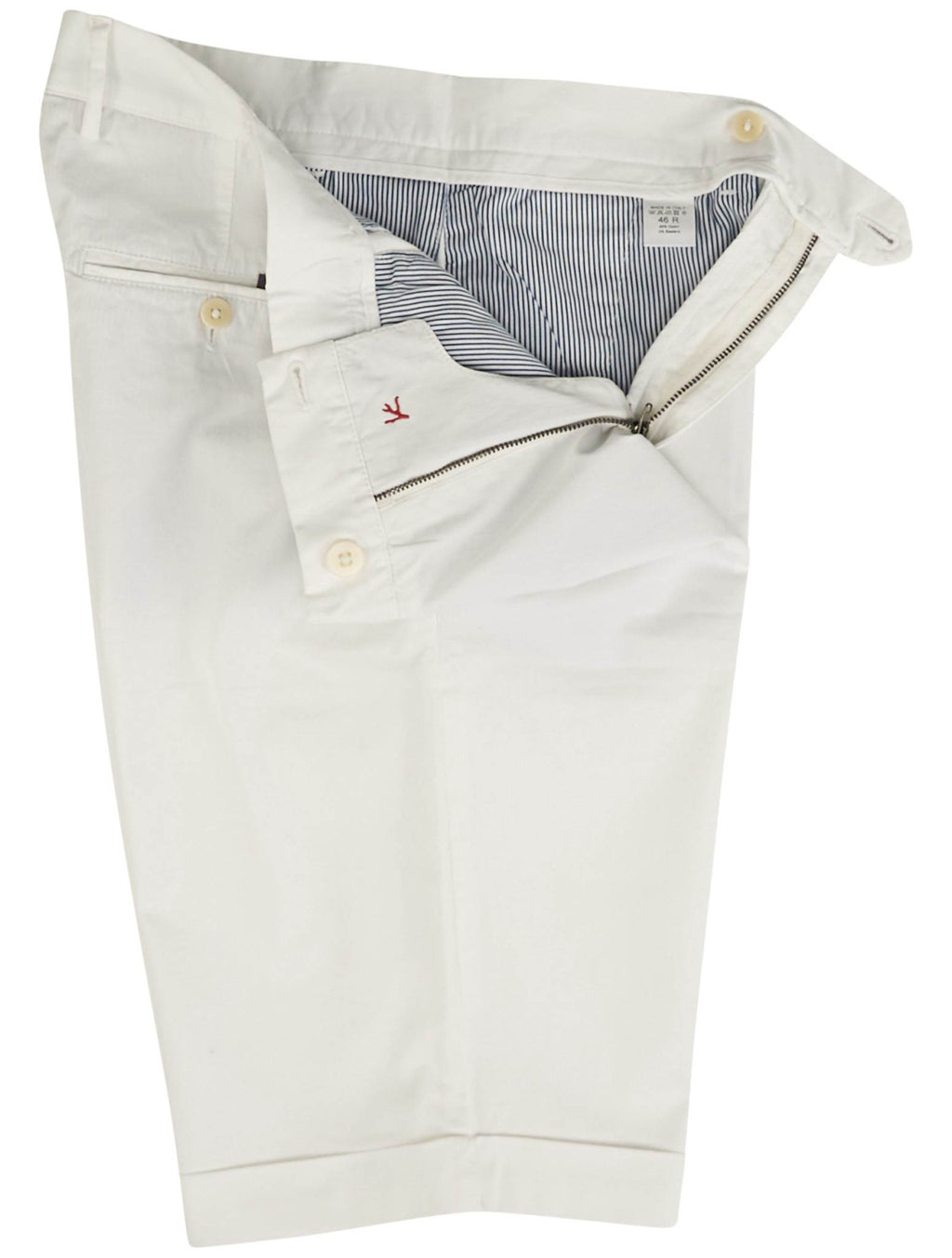 Isaia Isaia White Cotton Ea Short Pant White 001
