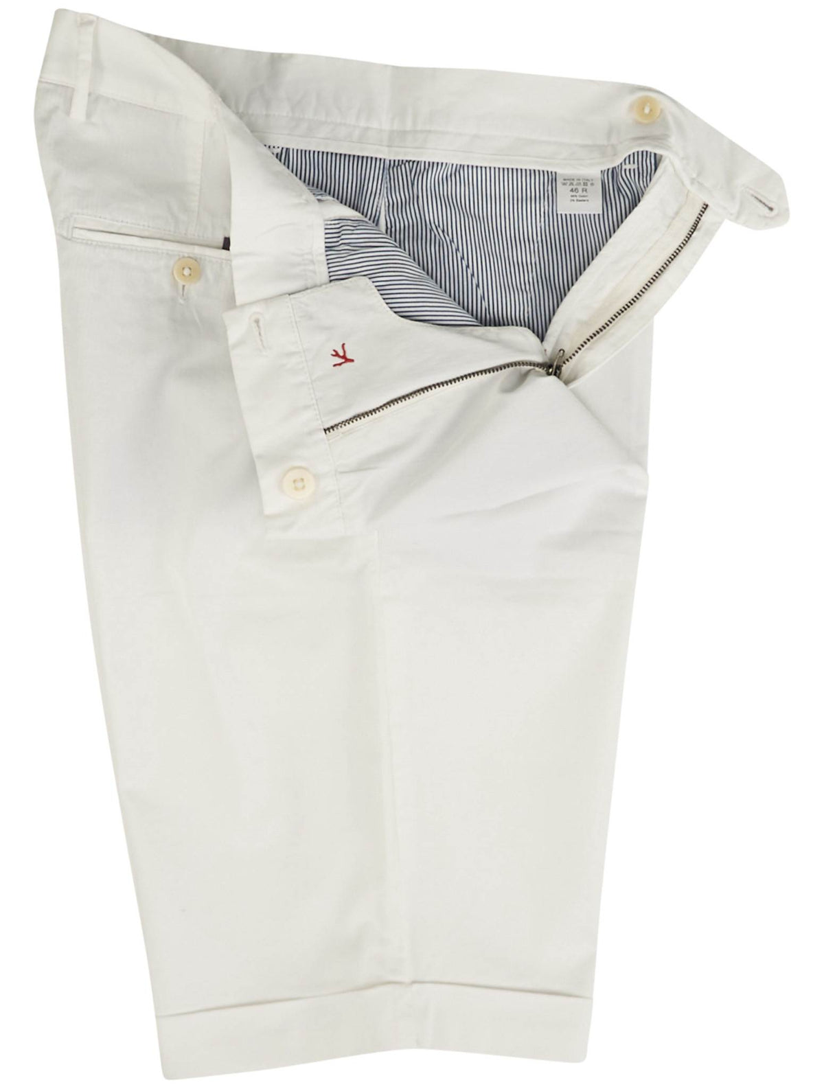 Isaia Isaia White Cotton Ea Short Pant White 001