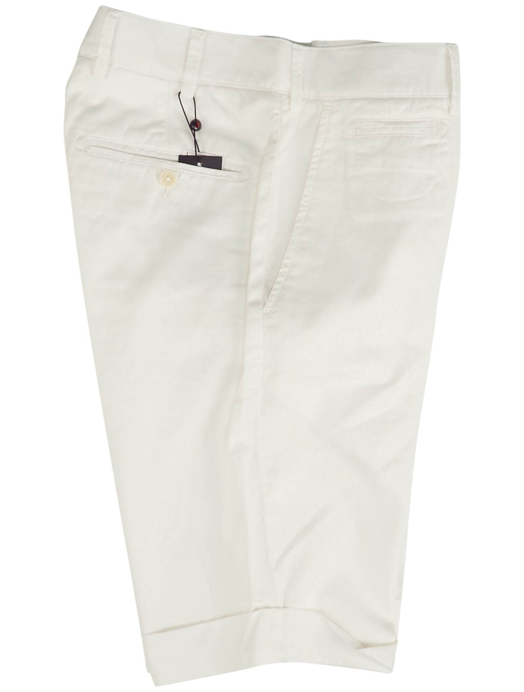 Isaia White Lyocell Cotton Ea Short Pant