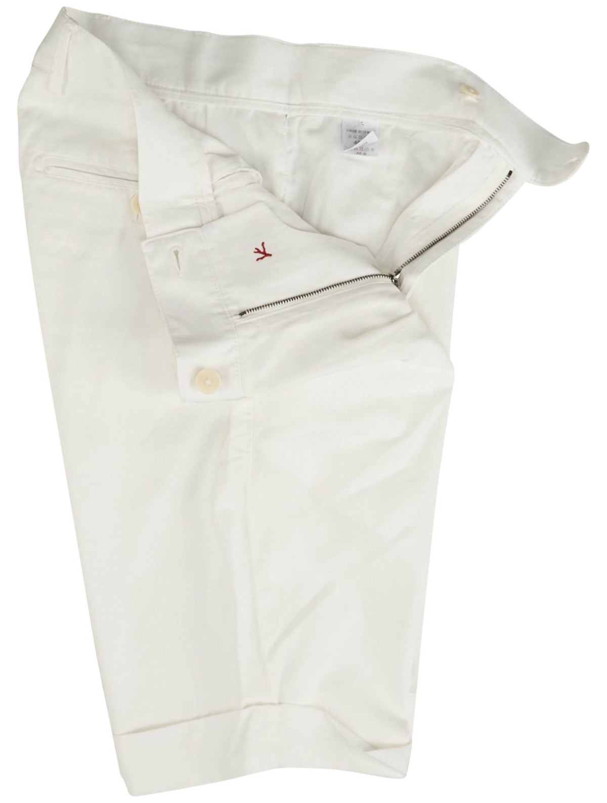 Isaia Isaia White Lyocell Cotton Ea Short Pant White 001