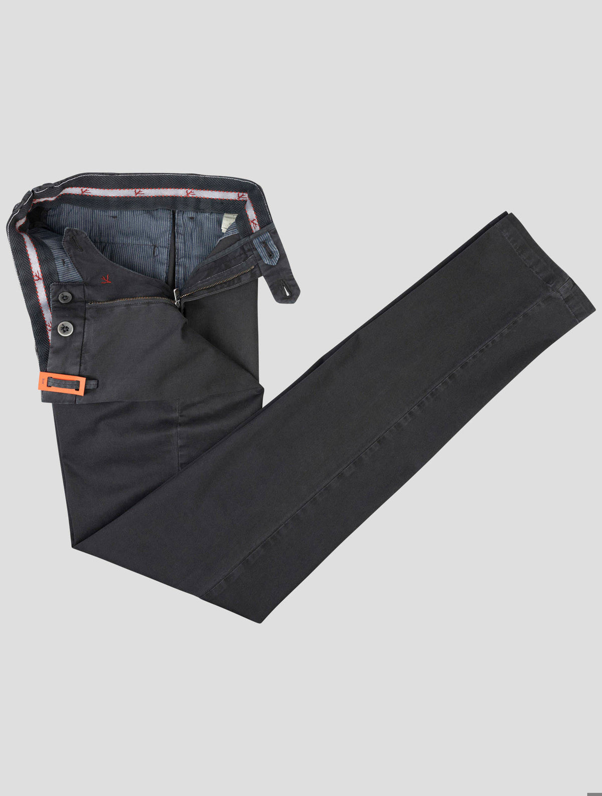 Isaia Isaia Blue Cotton Ea Pants Blue 001