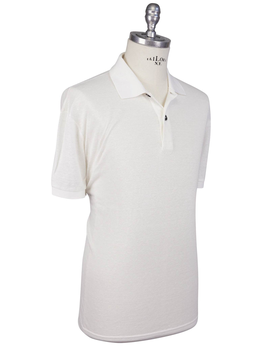 Kiton Kiton White Linen Cotton Polo White 001