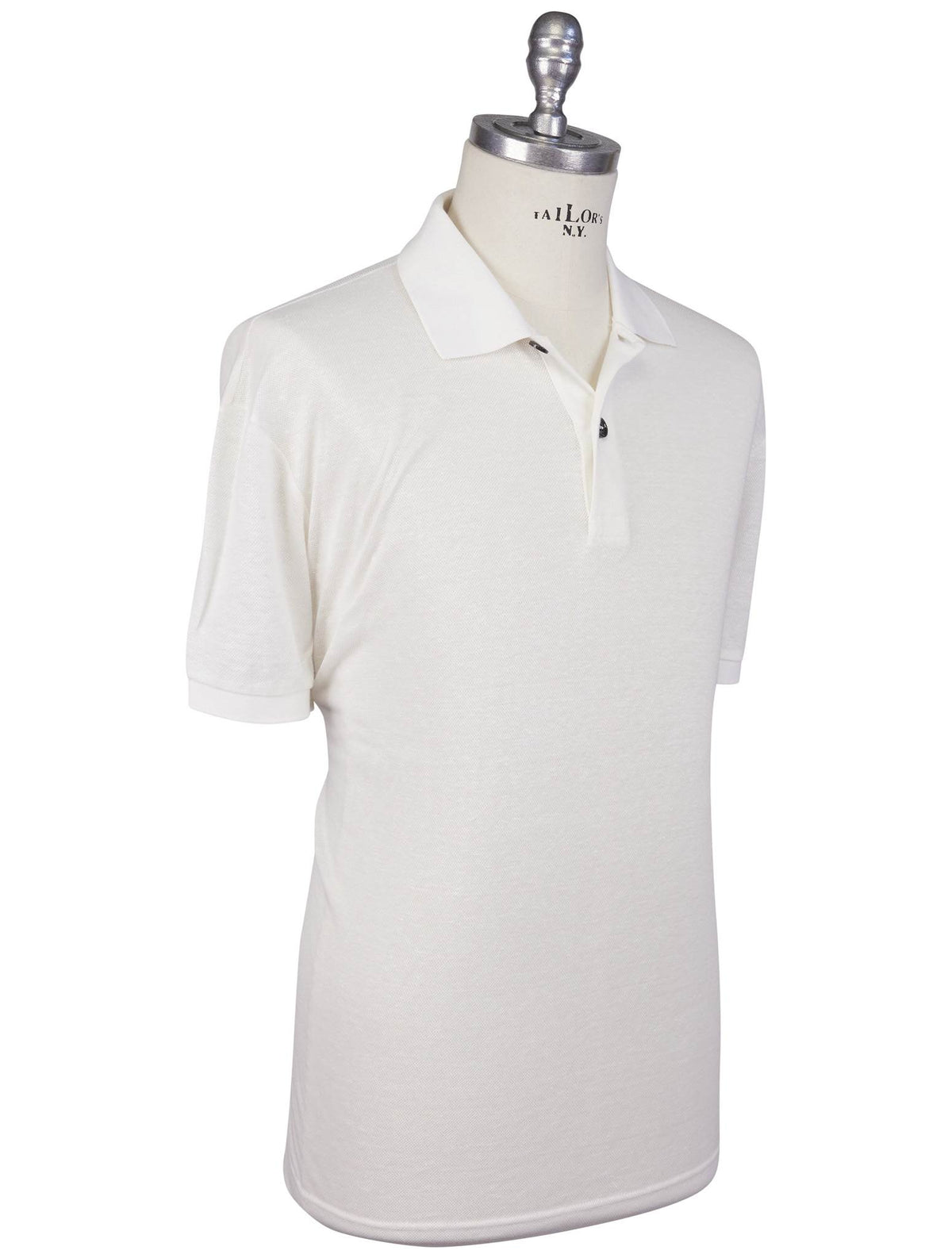 Kiton Kiton White Linen Cotton Polo White 001