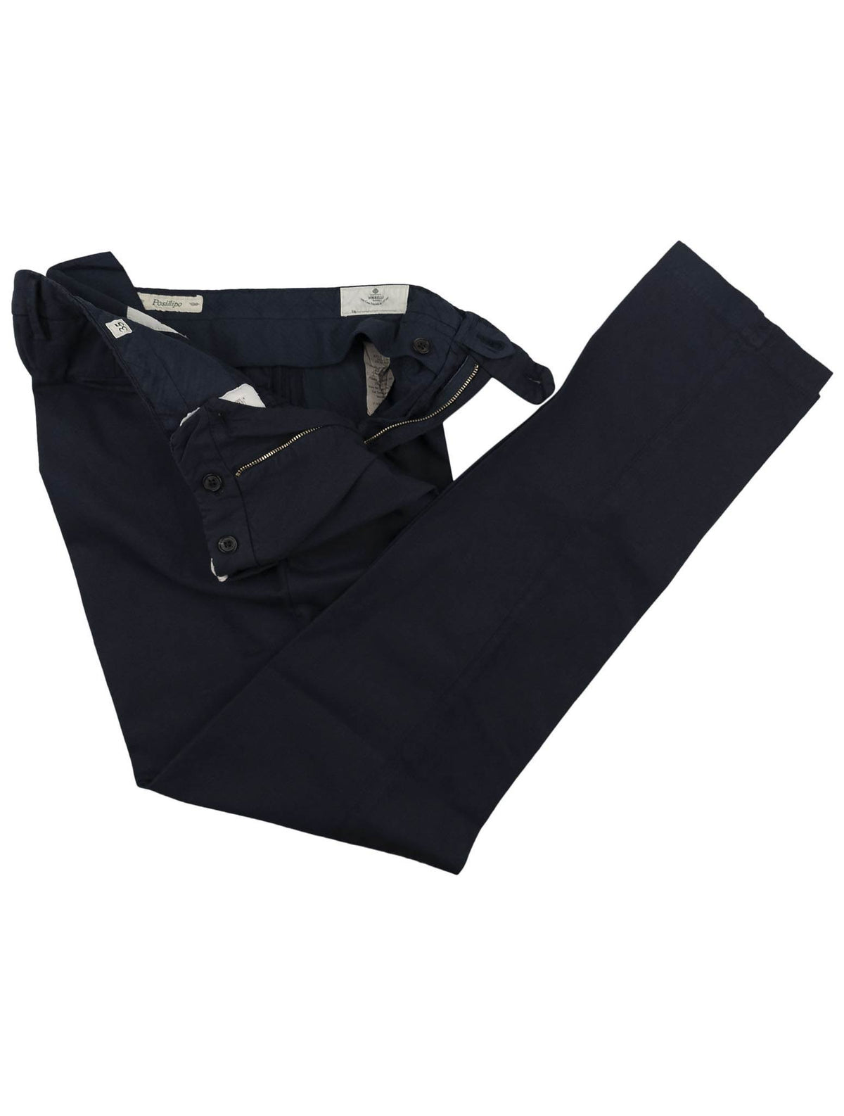 Luigi Borrelli Luigi Borrelli Blue Cotton Linen Ea Pant Blue 001