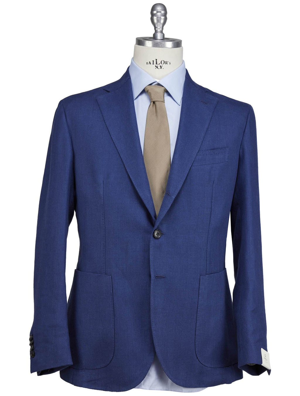 Luigi Borrelli Luigi Borrelli Blue Linen Virgin Wool Blazer Blue 000