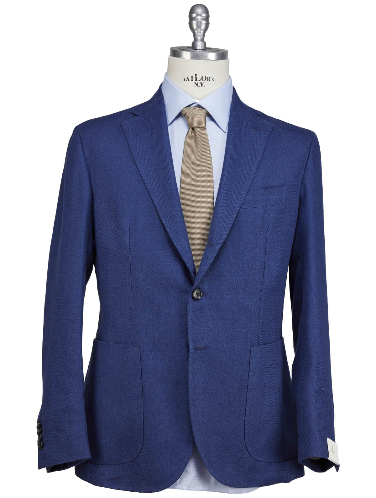 Luigi Borrelli Luigi Borrelli Blue Linen Virgin Wool Blazer Blue 000