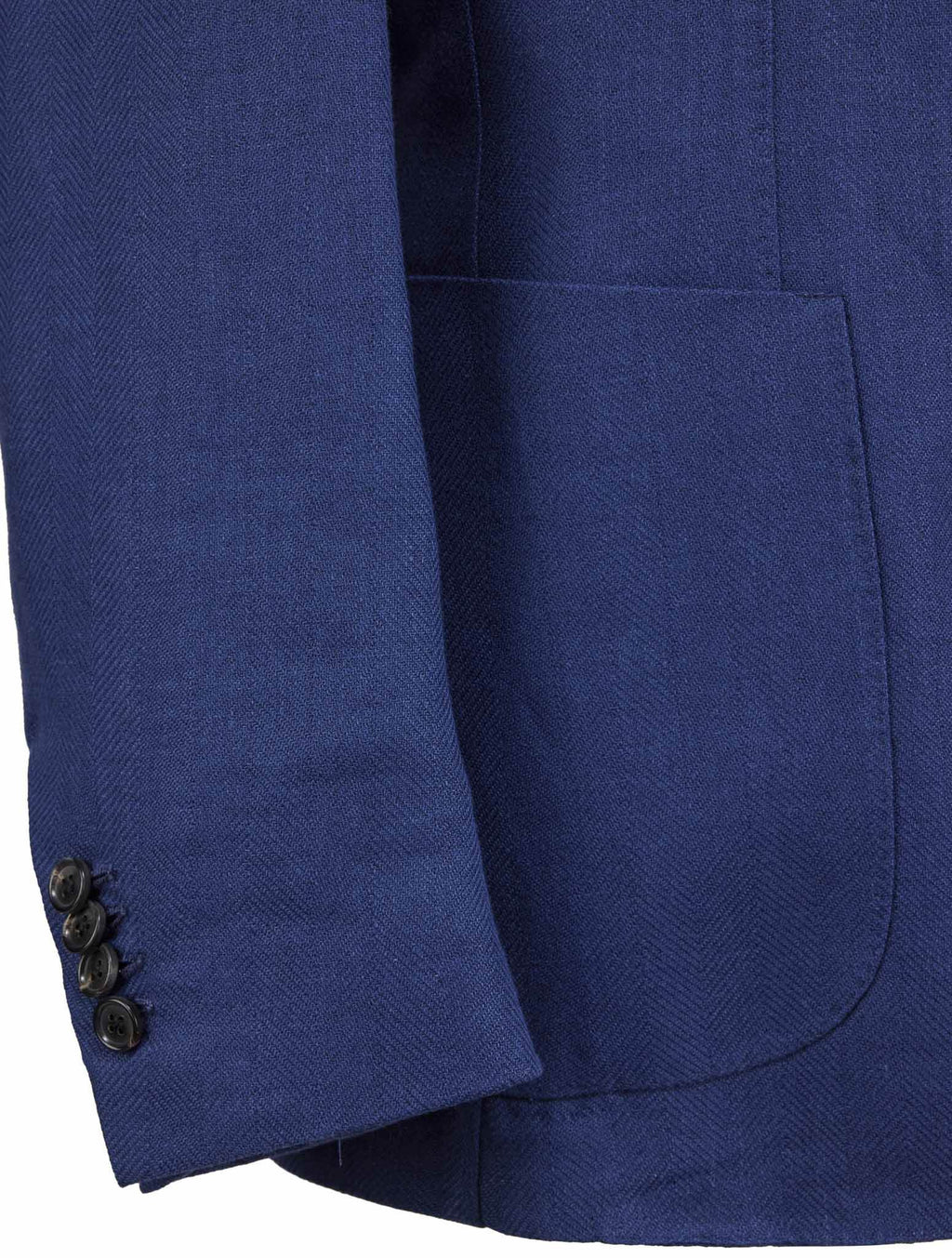 Luigi Borrelli Blue Linen Virgin Wool Blazer