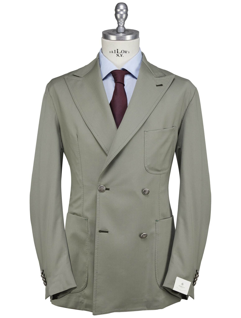Luigi Borrelli Green Virgin Wool Blazer
