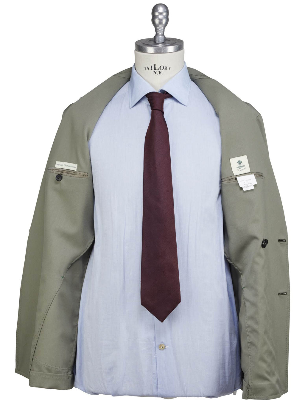 Luigi Borrelli Green Virgin Wool Blazer