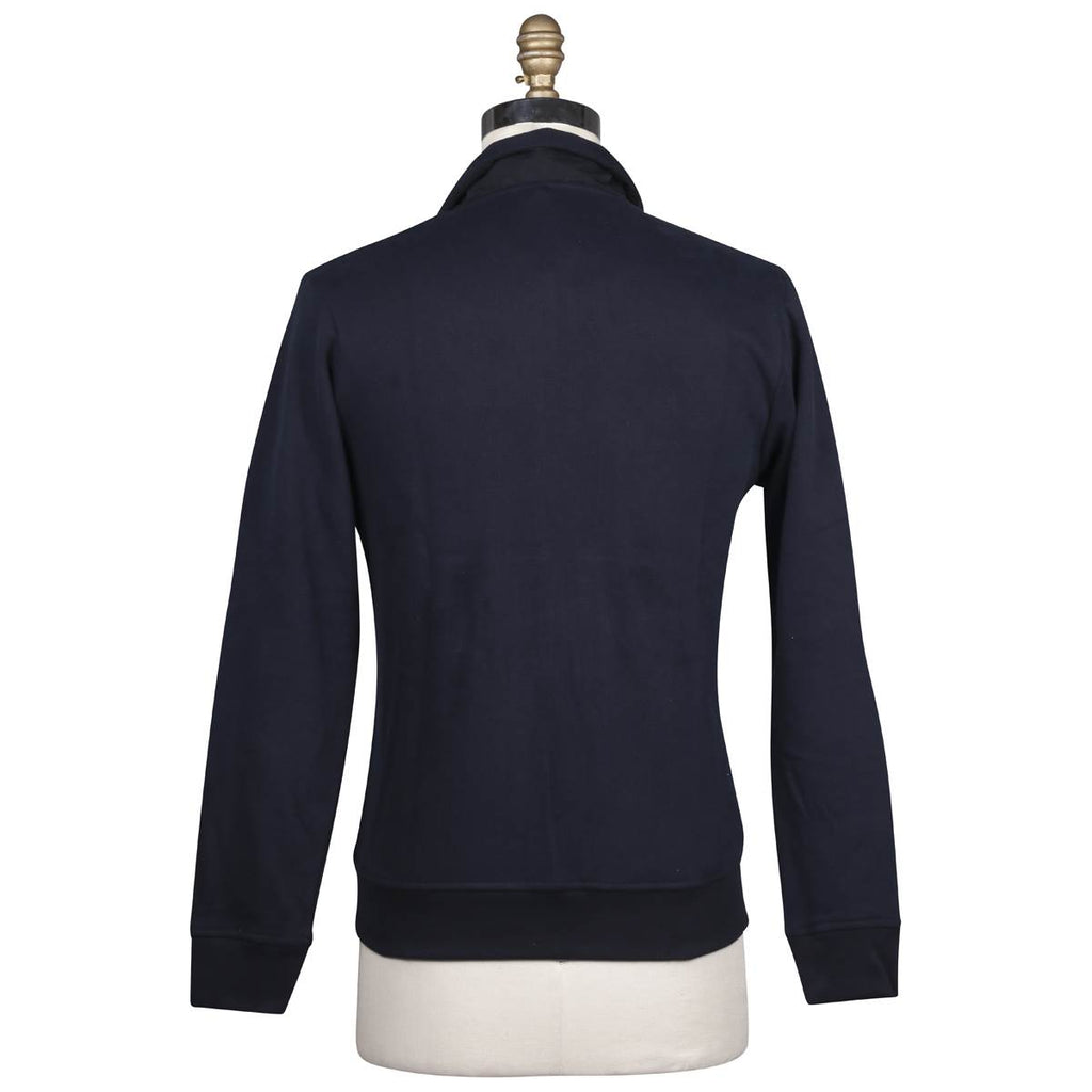 PAUL&SHARK Blue Cotton Sweater Full Zip