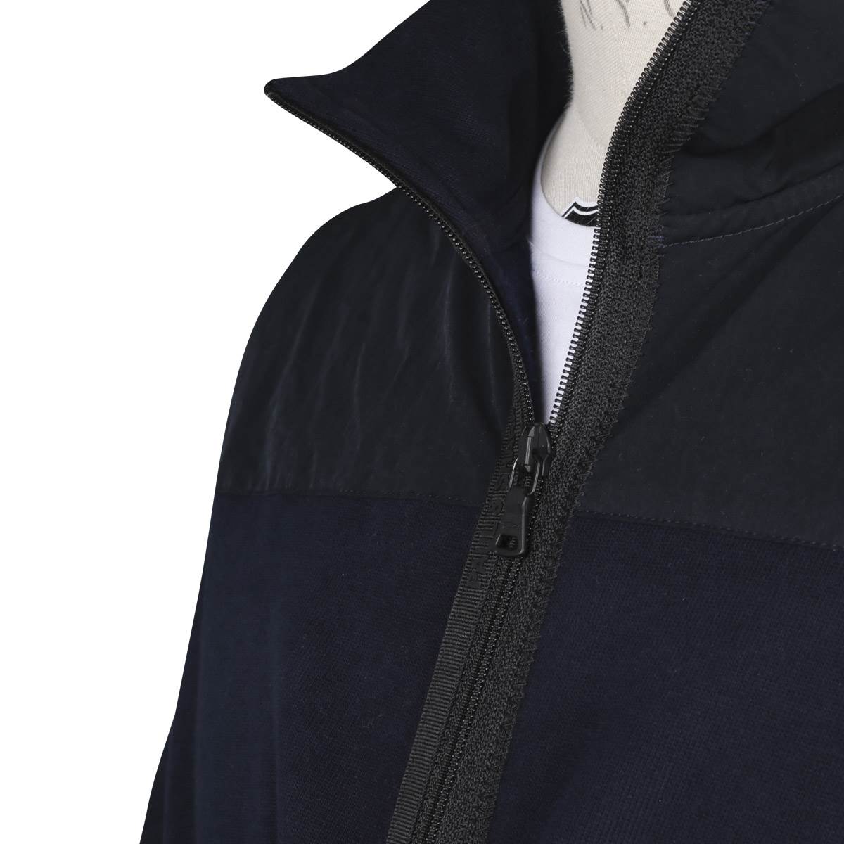 PAUL&SHARK Blue Cotton Sweater Full Zip