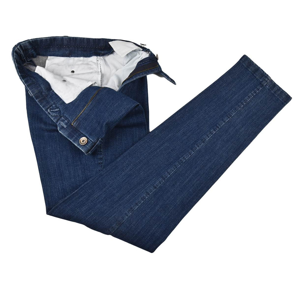 Cesare Attolini Cesare Attolini Cotton Elastan Blue Pant Blue 001