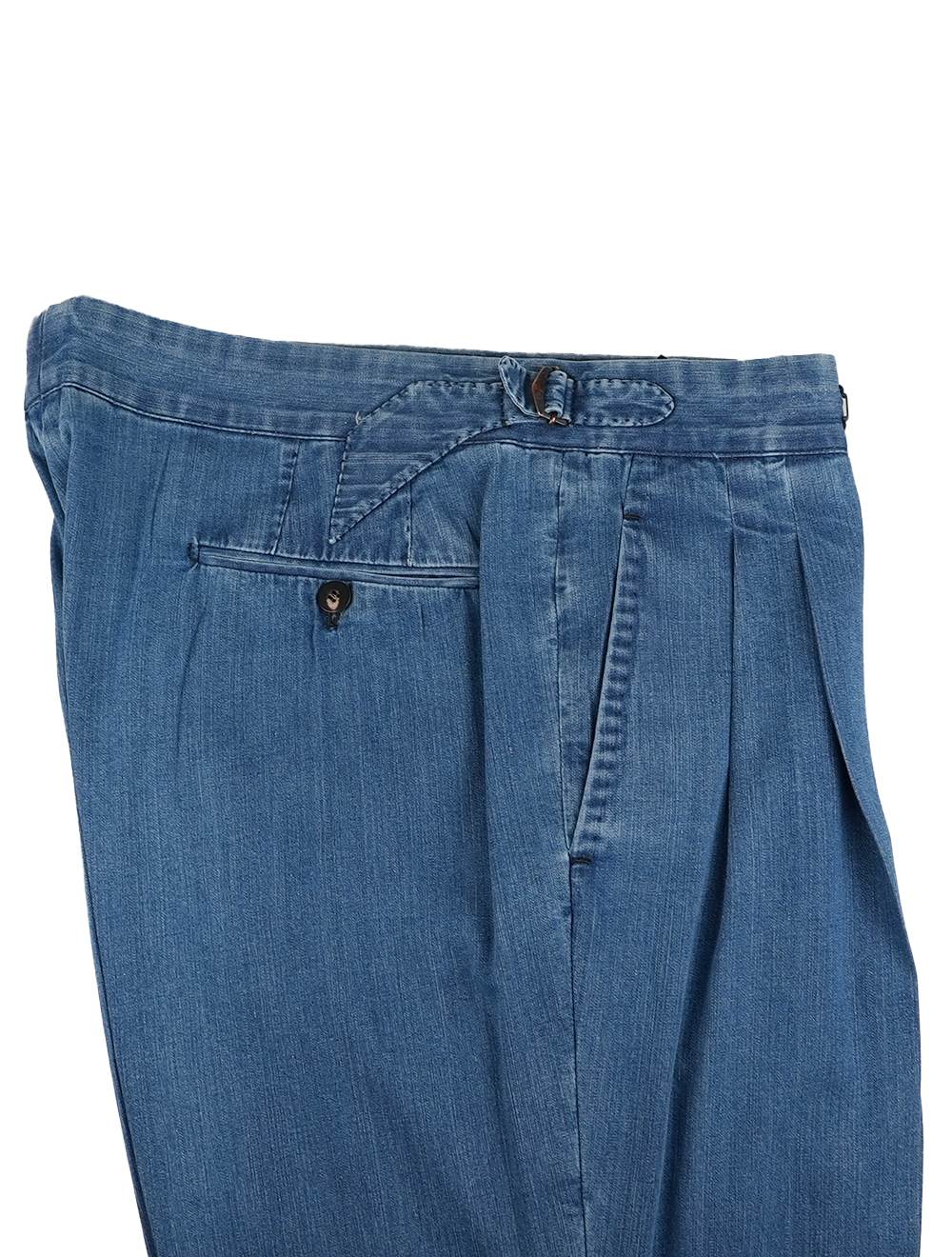 Cesare Attolini Blue Cotton Pu Jeans
