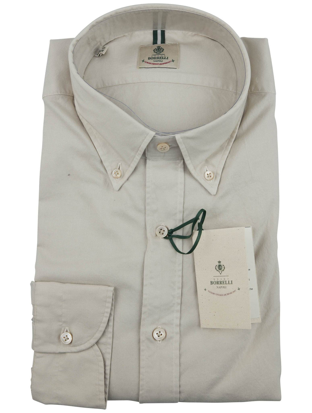 Luigi Borrelli Beige Cotton Shirt