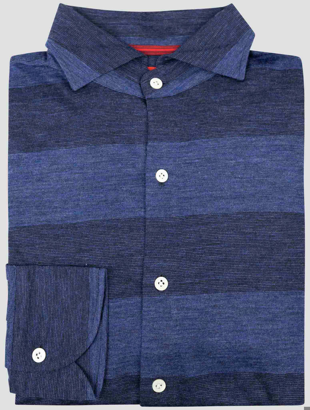 Isaia Blue Wool shirt